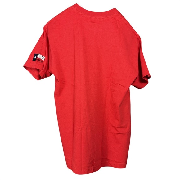 Antigua Shirt Mens Large Red Texas Shootout Golf Embroidered Caricature Tee - Picture 3 of 7